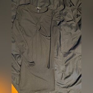 Aqua Black Ribbed Garment